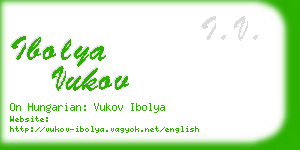 ibolya vukov business card